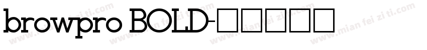 browpro BOLD字体转换